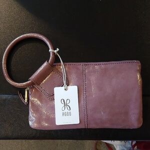 HOBO Pink Wristlet Clutch with Circular Handle